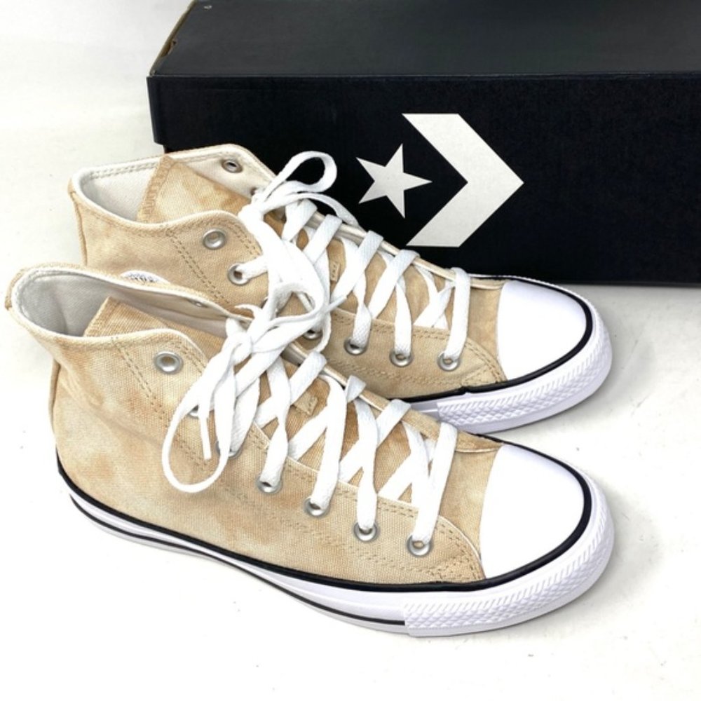 Converse Chuck Taylor High Top Shoes For Men White Oat Canvas Sneakers A04960F - Picture 8 of 10